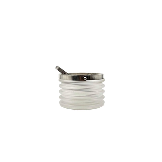 Mid-Century Modern Space Age Onde Series Ice Bucket in Crystal by Sergio Asti for Arnolfo di Cambio, Italy, 1970s For Sale - Image 3 of 6