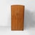 Italian art deco wooden wardrobe with mirror, 1930s Two-door wooden wardrobe featuring a linear structure with rounded...