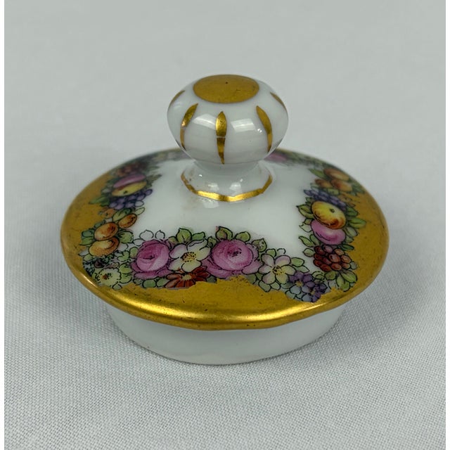 Mid 20th Century Victorian Royal Schwarzburg German Porcelain Teapot With Hand-Painted Fruit & Gilt Accents For Sale - Image 9 of 12