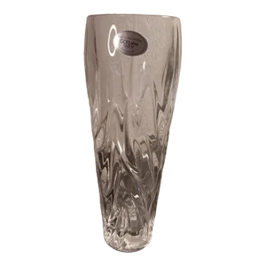 1970s Gorham Crystal Etched Bud Vase, Made in Germany