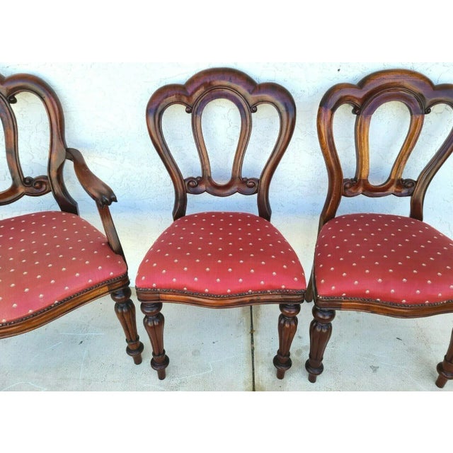 English English Walnut Petite Dining Chairs - Set of 4 For Sale - Image 3 of 13