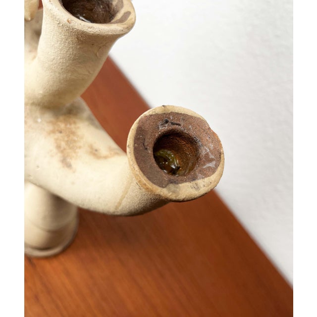 German Studio Pottery Sculptural Candleholder from Hans Fischer, 1980s For Sale - Image 12 of 18