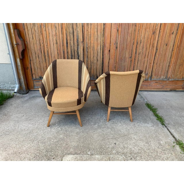 Mid-Century Modern Set of Mid-Century Lounge Chairs, 1950s Set of 2 For Sale - Image 3 of 5