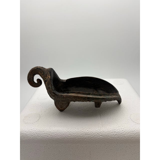 Early 19th Century Antique Chinese Archaistic Bronze Elephant Ritual Poring Vessel Yi Gong Ewer 8” For Sale - Image 5 of 8