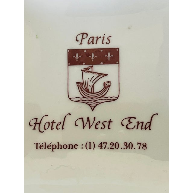 29 Th Century Hotel West End Paris Ashtray For Sale - Image 4 of 4