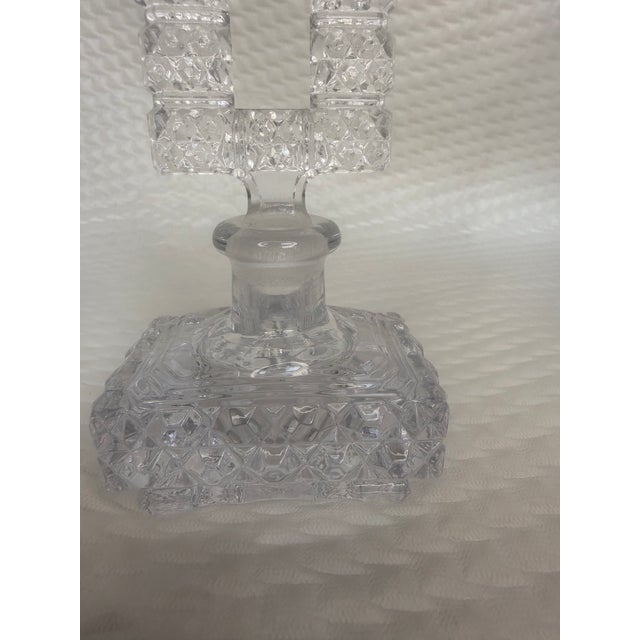 1930s Beautifully Etched Perfume Decanter 10930's For Sale - Image 5 of 7