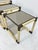 Metal Enameled Metal and Brass Coffee Tables in the style of Tommaso Barbi, 1970, Set of 3 For Sale - Image 7 of 17