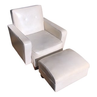 Mid-Century Chair & Ottoman Set For Sale
