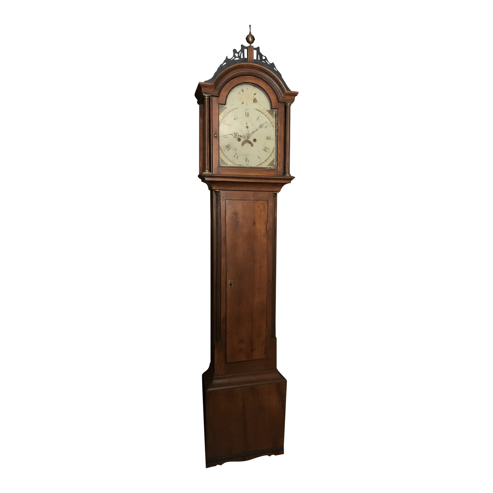 Antique Early American Grandfather Clock Attributed to Silas Parsons