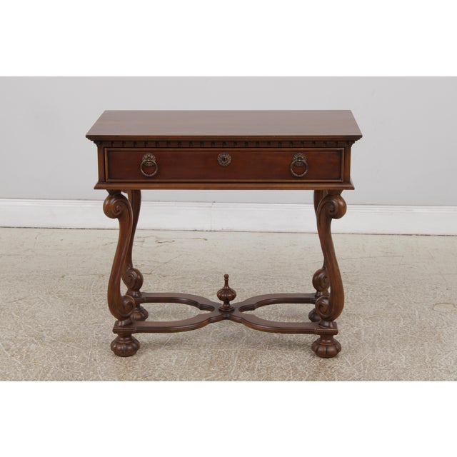 Age: Approx. 30 Years Old Details: Light Factory Distressing Mahogany Continental Style Bun Feet Fine Carved Details High...