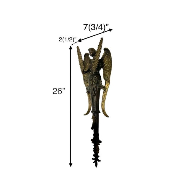 Late 20th Century Late 20th Century Bombay Company Angel Gloria Figurine Harvest Goddess Metal Wall Mount For Sale - Image 5 of 8