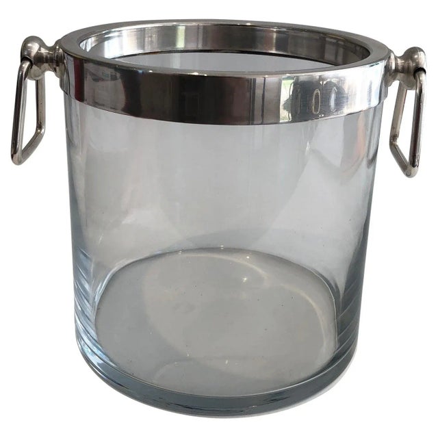 Circa 1970 French Silver Plated and Glass Champagne Bucket For Sale - Image 13 of 13