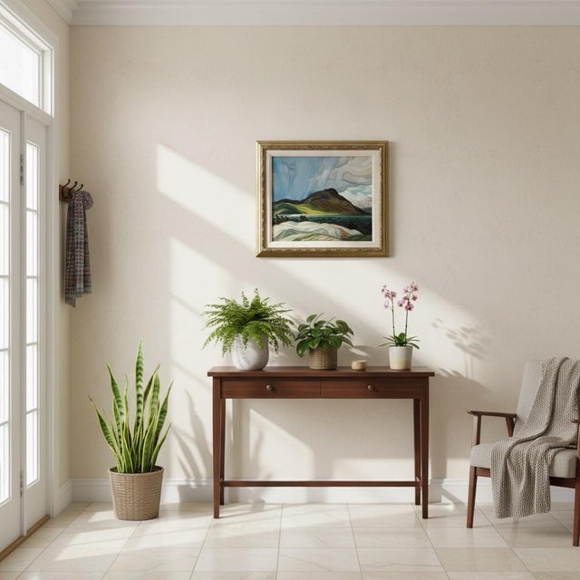 Art Nouveau 1970s Framed Artwork Reproduction of "Summer Storm" by Franklin Carmichael (1890 - 1945) For Sale - Image 3 of 12