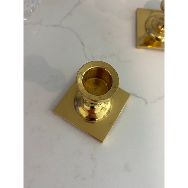 Metal Late 20th Century Brass Candlestick Votives - A Pair For Sale - Image 7 of 10