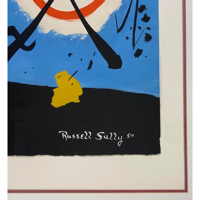 Abstract Joan Miro Style Abstract Composition For Sale - Image 3 of 6