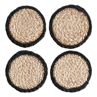 Jute Coasters, Set Of 4 For Sale