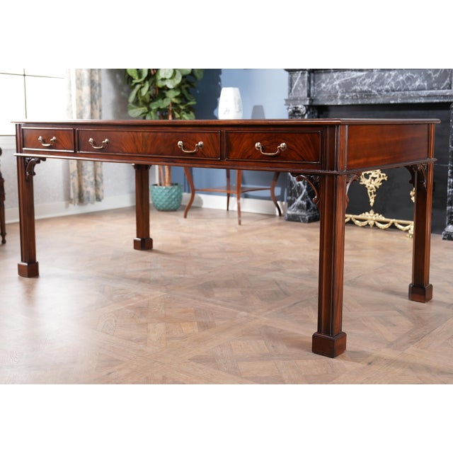 Niagara Furniture Chippendale Style Writing Table For Sale - Image 6 of 11