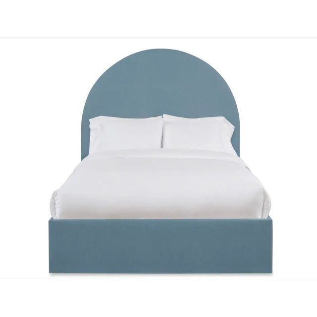 Casa Cosima Poppy Twin Bedframe, Blue Velvet For Sale - Image 4 of 4
