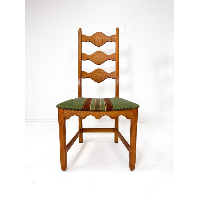 Wood Set of Four Dining Chairs by Henning Kjaernulf For Sale - Image 7 of 10