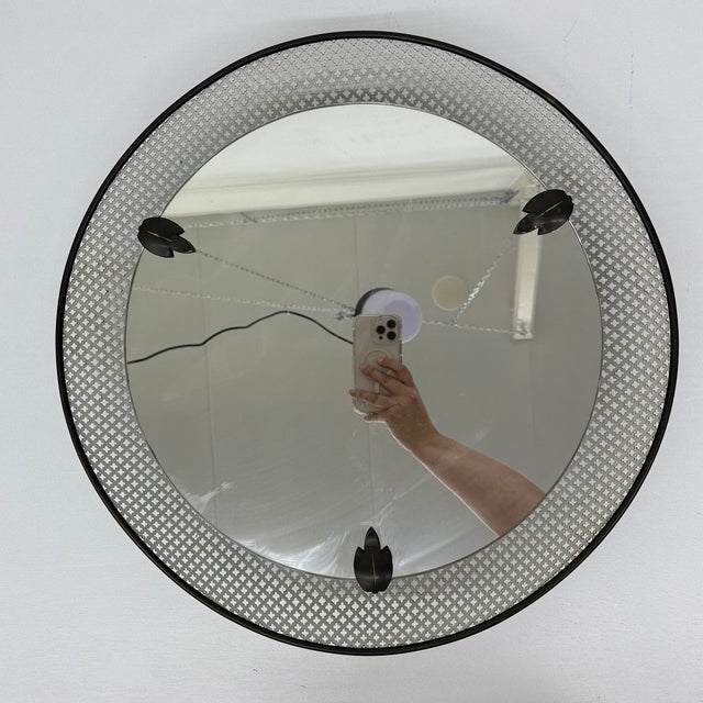 White French Illuminated Mirror by Mathieu Mategot, 1950s For Sale - Image 8 of 18