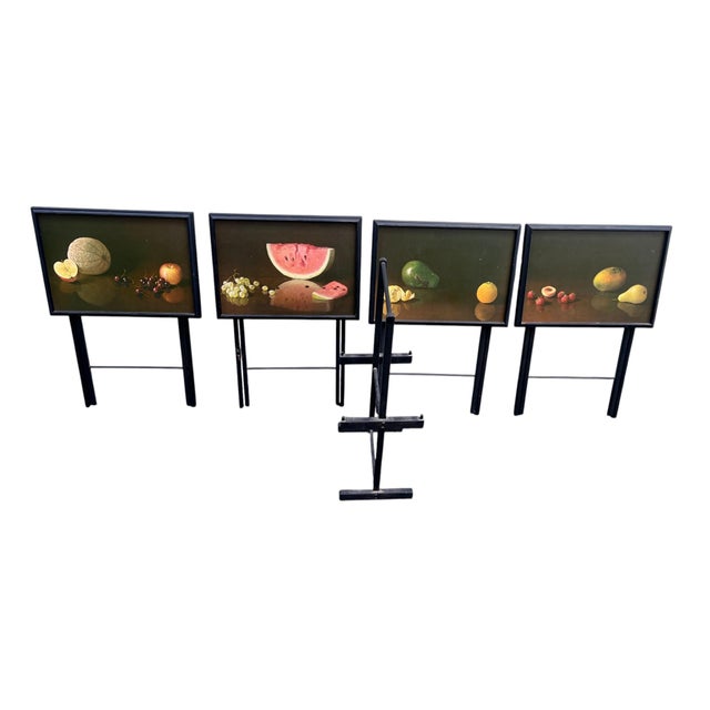 Late 20th Century Artek Folding Snack Tables Fruit Designs For Sale - Image 4 of 5