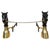 19th Century English Brass & Iron Horse Motif Andirons with Removable Chain This refined pair of 19th-century English...