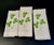 Set of 3 Vintage White Madeira Linen Embroidered Shamrock Finger Tip Guest Towels For Sale - Image 4 of 14