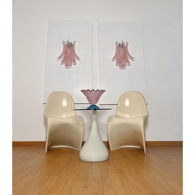 Vintage Pink Felci Murano Glass Wall Sconces, 1990s, Set of 2 For Sale - Image 12 of 18