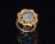 Certified Natural 6.29CTS VS F Diamond Opal 18K Solid Gold Floral Ring, size 6.75 For Sale - Image 4 of 7
