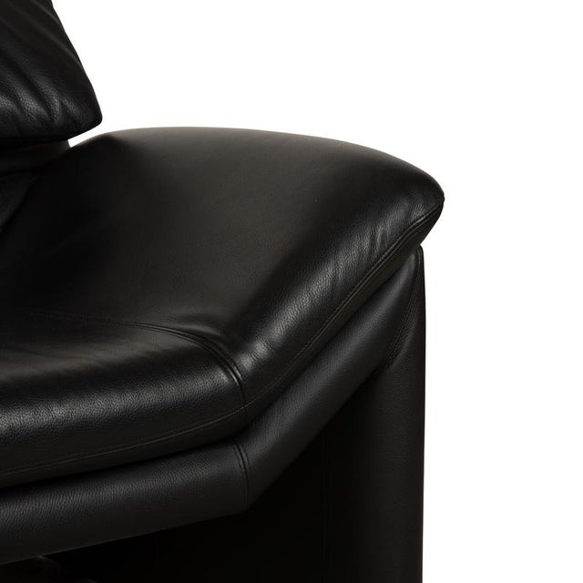 Two-Seater Sofa in Black Leather from de Sede For Sale - Image 6 of 13