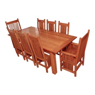 Restoration Hardware Rectangular Dining Table & Dining Chairs For Sale