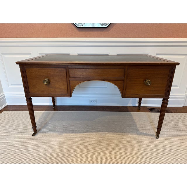 Mid 20th Century Mid 20th Century English Neoclassical Sheraton Style Desk by Kittinger Desk For Sale - Image 5 of 18