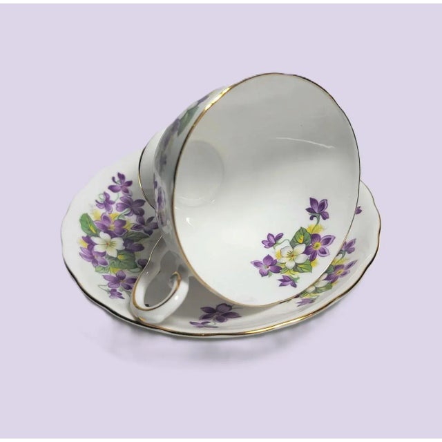 Royal Tuscan English Tea Cups & Saucers - Set of 5 For Sale In New York - Image 6 of 15
