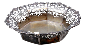 Octagonal Shaped Silver Candy Box