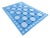Mid-Century Modern Handmade Cotton Area Rug Vegetable Dyed Sky Blue and White Vista Rug-8'x10' For Sale - Image 3 of 11