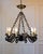 Mid 20th-Century French Wrought Iron Chandelier with Horse-Head Details For Sale - Image 9 of 11