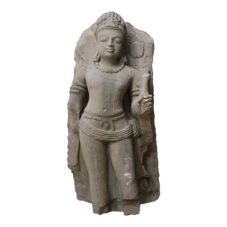 Antique Sandstone Bodhisattva Statue For Sale