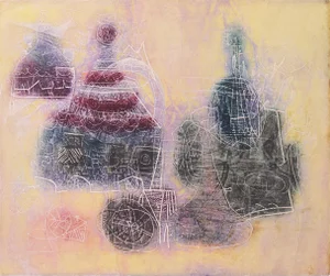 'Le Chapiteau Et La Guitare' by Shoichi Hasegawa, Paris, Atelier 17, Tokyo, New York Museum of Modern Art, Victoria and Albert Museum, Benezit