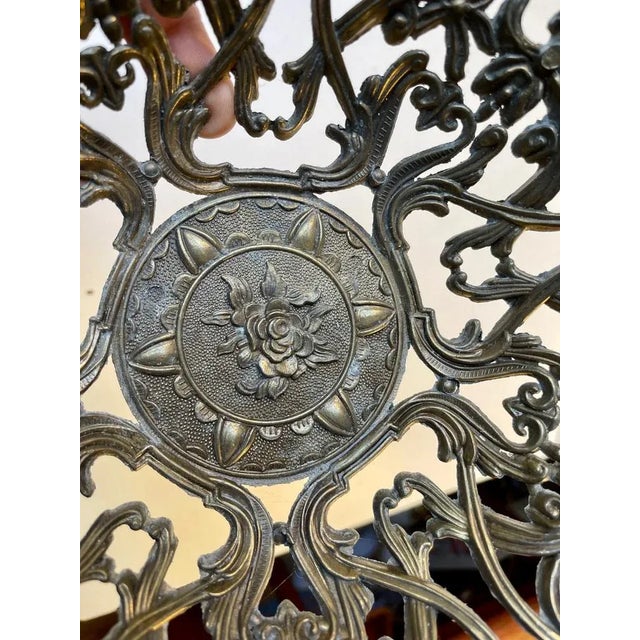 Vintage Italian Filigree Bowl in Brass For Sale - Image 3 of 10