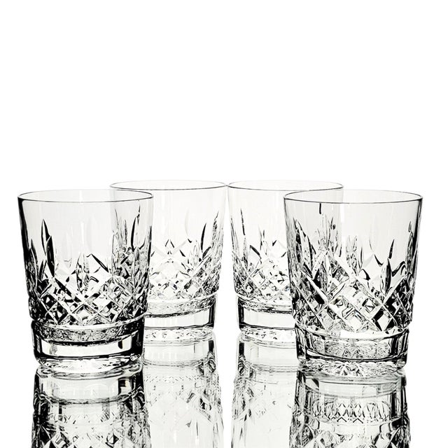 Victorian Late 20th Century Waterford Crystal Lismore Double Old Fashioned Glasses - Set of 4 For Sale - Image 3 of 11