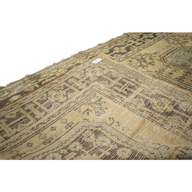 Mid 20th Century Vintage Turkish Oushak Hallway Runner - 04'09 X 10'09 For Sale - Image 5 of 7