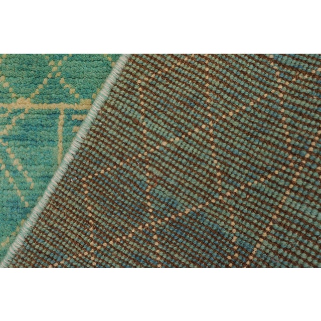 Boho Chic Balochi Blue/Beige Wool Rug - 3'3''x5'0'' For Sale - Image 9 of 11