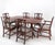 Mid 20th Century Baker Charleston Collection Mahogany Banded Dining Table 6 Chairs Set Stunning! For Sale - Image 5 of 18