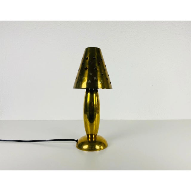 Mid-Century Solid Brass Table Lamp from Studio Lambert For Sale - Image 4 of 13
