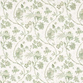 Schumacher x Mark D. Sikes Chinoiserie Vine Wallpaper in Leaf Green For Sale