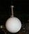 16" diameter glass globe with aluminum stem 60's chandelier. Nice large scale.