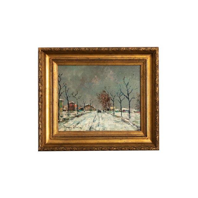 Hughes-Stanton, Post-Impressionist Winter Snow Path, 1890s-1910s, Oil Painting, Framed For Sale - Image 3 of 4