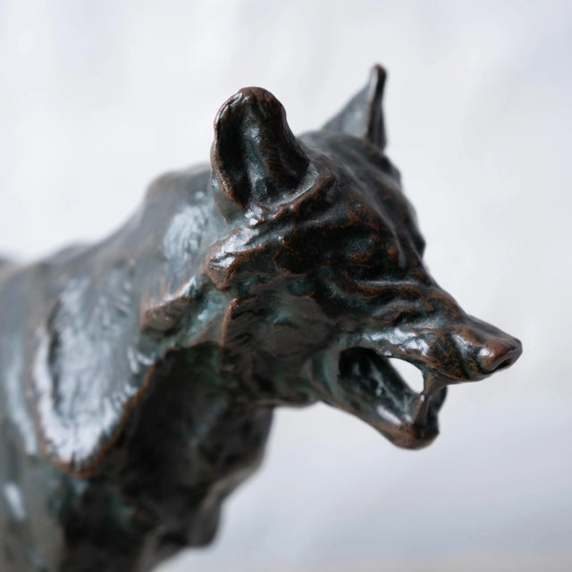 Antoine-Louis Barye (French, 1795-1875) Loup qui marche (A Striding Wolf) bronze after Barye, late 19th century. 15 inches...