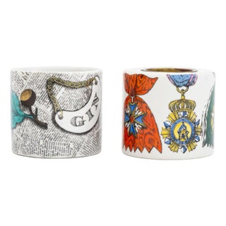 Fornasetti Porcelain Tableware, 2 Pcs. For Sale