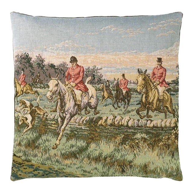 The Chase Tapestry Cushion With Feather Filler - 46x46cm (18"x18") For Sale